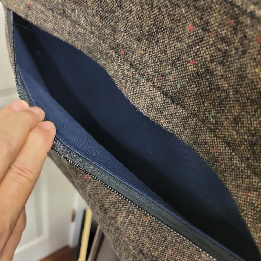 Jack Spade Tweed Bag with Pink Leather Highlights